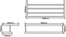 AINIYF Bagno Bagno Doccia mensola portasciugamani Bagagli a Parete in Acciaio Inox 304 2 Tiers Rod Punch Installazione Hanging (Dimensioni: 600x150x232mm)