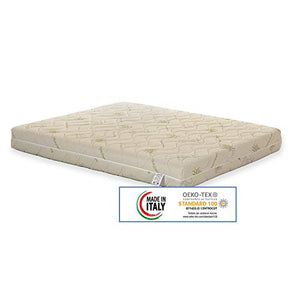 Materasso Lattice 100% Singolo Modello Nuvola Misura 80x200 con Sette Zone di portanza differenziata, Rivestimento sfoderabile Anallergico antiacaro.