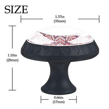 Wetia Mandala Rosso per la Cucina di casa Armadio Armadio Armadio Nero 3,5 x 2,8 cm