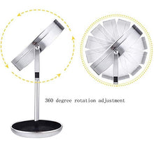 AJH Specchi da Barba Specchio per Trucco Illuminato a LED - 1x / 5X Specchio ingranditore con Controllo tattile, Specchio ingranditore bifacciale con Supporto, (5X specch