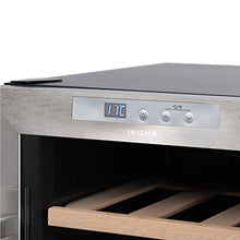 CREATE IKOHS WINECOOLER WOOD M - Cantinetta da 12 bottiglie, 33 l, 70 W, luce LED, display digitale, 3 ripiani, doppio isolamento, zone con temperatura da 11 a 18 gradi, ripiani in legno