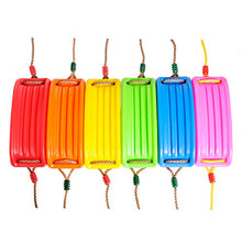 HULG Altalena in Plastica per Bambini da Gioco da Giardino con Corda Regolabile (Rosa)