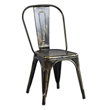 Milani Home s.r.l.s. Sedia in Metallo di Design Moderno Industrial Vintage per Sala da Pranzo Bar Ristorante Soggiorno