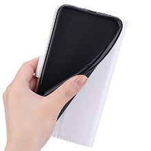 ikasus Cover Compatibile con Samsung Galaxy J7 2018 Custodia Motivo Floreale Custodia a Portafoglio in Pelle PU con Cavalletto e Custodia a Libro,Bianca