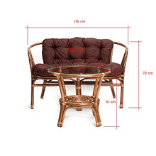 Set mobili da giardino - mobili da balcone - terrazza mobili da salotto - mobili da giardino in legno di sequoia - set da tavola - set da giardino con balcone con divano (Hellbraun - Braun)