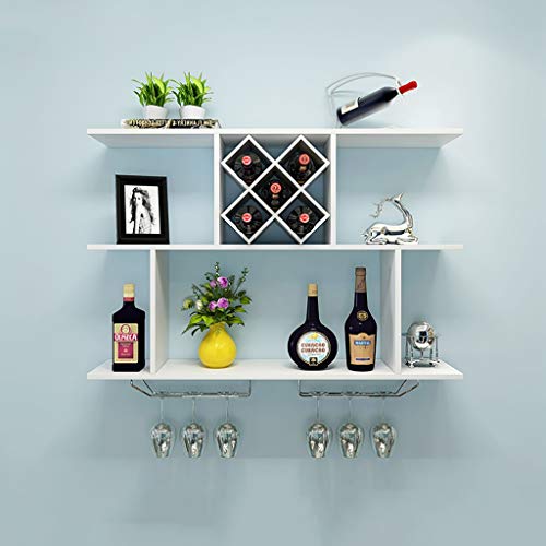 FPigSHS Porta Bottiglie da Vino Cantinetta da Parete Portabottiglie da Parete Cornice per Calice da Appendere a Muro Espositore da Vino Armadio da Vino Bar da Cantina Scaffale Multiple