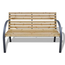Panchina da Giardino 112 cm in Legno e Ferro Arredamento Arredi per esterno Mobili-sedie da esterno Panchine da esterno
