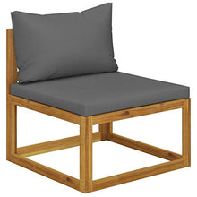 Tidyard 3pz Set Divani da Giardino/Salotto/Salottino in Legno massello di Acacia per Esterno/Arredo Giardino con Cuscini