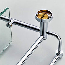 Mensola Bagno Bagno Scaffale, bagno temperato ripiano in vetro 1/2/3 Livello bagagli mensola di vetro rettangolare con la barra di tovagliolo, Parete Asciugamano bar ( Color : 3 , Size : 35cm )
