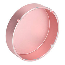 Custodia per gioielli, batteria a vite integrata per scatola di immagazzinaggio in lega di alluminio, scatola di forma rotonda con anello di metallo, portaoggetti, mini scatola del tesoro(Oro rosa)