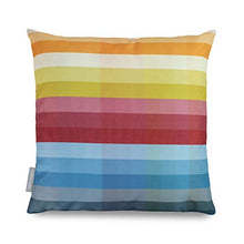 Celina Digby® Cuscino da giardino impermeabile per esterni, in fibra cava, quadrato, dimensioni 43 x 43 cm, 43 x 43 cm, motivo a strisce arcobaleno pixel