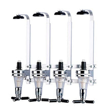 HONUTIGE - Distributore di vino a 4 bottiglie, con supporto da parete per bottiglie di liquori, a molla a testa in giù, dispenser di liquori, porta bevande ottiche, per casa, bar, KTV, night club