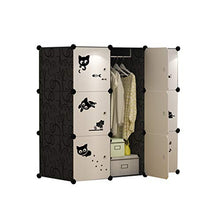 Coffee table FHW Fumetto Portatile Armadio di Vestiti Armadio Fai da Te Modular Storage Organizer Robusto e Sicuro (2 Stili) Guardaroba (Size : 111x47x111cm)