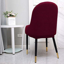 GETMOREBEAUTY Fodera per Sedia da Cucina con Schienale Curvo Moderno Mid-Century Bracciolo Girevole Fodere per sgabelli da Bar Protezione per Sedia con Schienale ad Ala (Wine)