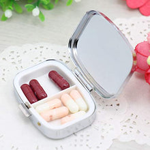 3 pezzi Scatola per Pillole Metallo, Feelairy Portapillole Tascabile 2 Scomparti con Specchio, Portapillole Settimanali da Viaggio per Vitamine e Medicinali Tablet per Uso Quotidiano