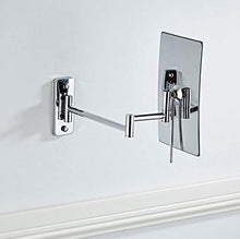MTXJ Specchio Ingranditore da Parete X3 e Specchio Piatto, Girevole 360 °, Allungabile e Finitura Cromata per Bagno, Spa, Hotel Specchietto da Trucco