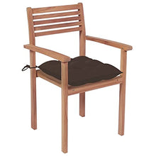 vidaXL Sedie da Giardino 2 pz e Cuscini Grigio Talpa Massello di Teak