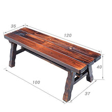 Panca da giardino in legno massello panca per il tempo libero, sedili da cortile carbonizzati impermeabili e anticorrosione, cuscini da esterno robusti e spessi sulla terrazza mobili da giardino