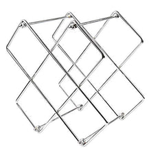 Senmubery Portabottiglie da Vino 5 Bottiglie Portabottiglie da Vino Pieghevole Design Moderno Controsoffitto Risparmio di Spazio per La Cucina di Casa Utilizzi per Ufficio (Argento)