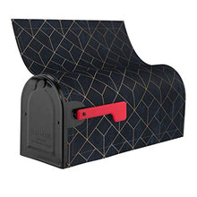 Copertura magnetica per cassetta delle poste, con inchiostro dorato su blu navy, per decorazione da giardino, dimensioni standard, 53 x 45 cm