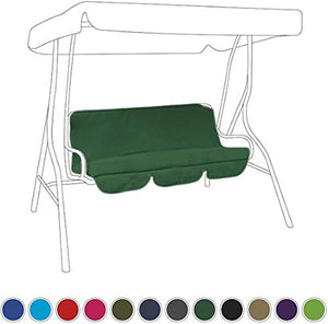 DYHQQ Cuscino per Panca a baldacchino da Giardino, mobili da Giardino, Amaca, Sedile Resistente all'Acqua, Morbido e Confortevole,Verde
