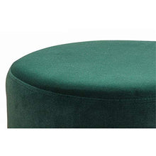 EXCLVEA Sedile per Trucco per Camera da Letto Tondo Velluto Imbottito ottomano Vanity feci con placcatura in Oro Base poggiapiedi Resto Posto aggiuntivo (Colore : Dark Green, Dimensione : 36x45cm)
