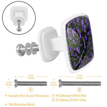 lavanda 4 PCS Pomelli per Porta, Pomolo per Mobile, Pomelli per Mobili con Viti, Maniglia per Armadietto, Pomelli per Porta, Pomelli per Cassetti per Porta, Armadio, Cassetto e Credenza