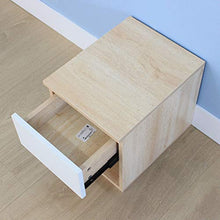 RKRZLB Comodino Camera da Letto Cassettiera Moderno con 1 Cassetti 13x15.7x15.7inch Naturale Cassettiere Cameretta (Color : Wood Color)