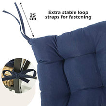BCASE, Confezione 6 Cuscini Per Seduta E Sedia, 38X38 Cm, Rivestimento In Poliestere, Imbottitura In Fibra, Confortevole, Resistente, Per Cucina, Camera Da Letto, Ecc. Blu Navy