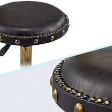 GYPPG Sgabello da Trucco per Camera da Letto Nordico, può Sollevare Sgabello da Parrucchiere Girevole a 360 ° Sgabello da Manicure Sgabello da Bar retrò in Pelle PU Barber Shop Sedia da