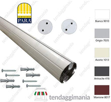 TENDAGGIMANIA Kit Profilo Barra TERMINALE in Alluminio, per Tenda da Sole Modello A Caduta per Balcone Completo di Tutti Gli Accessori, Disponibile in Diverse Misure e Colori (Bianco, 200)