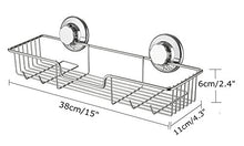 Sanno, cestino contenitore, organizer, per bagno, con ventosa, nessun danno, per accessori da cucina e bagno, in acciaio inox antiruggine