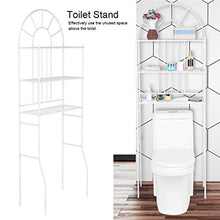 Zerone - Scaffale portaoggetti sopra il WC, a 3 strati, a colonna alta, per casa, hotel, bagno, 60,5 x 30,5 x 171 cm