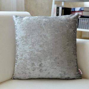 XMZFQ Cuscino Morbido in Velluto, Cuscino Decorativo Moderno Quadrato in Tinta Unita per Divano Letto per Divano Auto, (Contiene Anima del Cuscino) 45x45 cm,Grigio