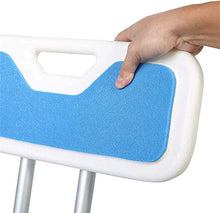 Sgabello da bagno Resistente antiscivolo Comfort Schienale regolabile in lega di alluminio Sgabello da bagno anziano/portatori di handicappato/in gravidanza Sgabello da bagno Sedia max.136kg.