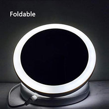 WYLILZI-Home Specchi da Tavolo Specchi da Bagno Specchio Trucco Lampada da Tavolo Ricaricabile USB Light Pieghevole e Portatile con Touch Screen a luci dimmerabili Specchi