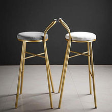 XINGLEI Sgabelli da Bar, sgabelli Alti, sedie da Bar Moderne, con Semplice Supporto per Schienale in Ferro, sgabelli Alti Imbottiti per bancone della Cucina (Color : Pink1)