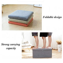 F-HOME Cassapanca Cambia Scarpe Riposo Sedile Grande capacità Scatola di Immagazzinaggio Corridoio Pieghevole Step Stool Biancheria Imbottiti Poggiapiedi con Coperchio