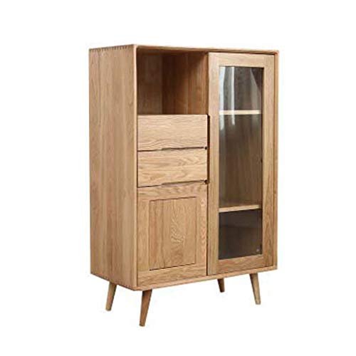 COUYY di Legno Solido Credenza da Cucina Governo di immagazzinaggio Piccolo Appartamento Oak mobili semplici Log Cabinet d'ingresso