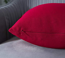 FARFALLAROSSA Copricuscini Fodere per Cuscini Quadrate, Impermeabile e Antimacchia, Decorazione per Divano Casa, 55x55 cm Rosso Pacco da 2