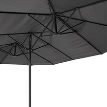 Zelsius Ombrellone da Sole | Ombrellone con manovella |Grigio - 460x270 cm | Ombrellone da Mercato | per Balcone e Giardino