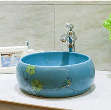 Jgophu Lavabo in ceramica semplice stile pastorale Lavabo Artigianale sopra lavello