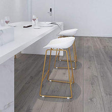 LLT Pratico sgabello Pianale da cucina altezza del telaio Sgabello Gold Metal | Sgabelli da bar Sedie ergonomiche Sedile Low Back Sgabelli casa Cafe, Sedie da pranzo,bianca,65 cm