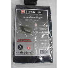 Chalet-Jardin - Fodera per sedia lunga, protezione rimovibile, in titanio, lunga 90 g/m², 205 x 75 x 68 cm, colore: Nero