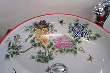 floreale rotondo – lavabo in ceramica contatore top lavabo lavandino lavaggio ciotola