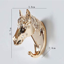 Hacoly ganci portasciugamani Placcatura in oro ganci da parete a forma per Bagno guardaroba Appendiabiti Ganci Gancio adesivo impermeabile Gancio autoadesivo(avere Unghie e vite)1 Pz-Testa di cavallo