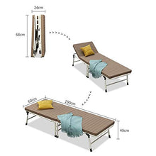 XJAXY Letto Pieghevole per Adulti, Heavy Duty Pieghevole Base di Sonno, A Sei Rapporti Schienale Regolazione, Viaggi Portatile Letto Nap per Indoor & Uso Ufficio