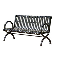 Panca da Giardino Con Patio Esterno Sedia da Portico,Panca In Metallo Con Schienale E Braccioli,Panchina Con Struttura In Fusione di Alluminio Doppia Seduta Per Il Tempo Libero,Adatto Cortile E Prat