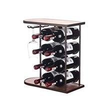 LHQ-HQ cremagliera del Vino, 4 Strati di Vino impilabile Ornamenti cremagliera - cremagliera del Vino rovesciato in Ferro battuto Europea - 8 Bottiglie e 2 Tazze, 42 * 40 * 18,5 Centimetri