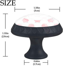 Cartone animato modello piccolo maiale rosa Pomelli per Porta Set di 4 Pomelli per Mobili Manopole per Cassetti Cucina Armadio Vetro
